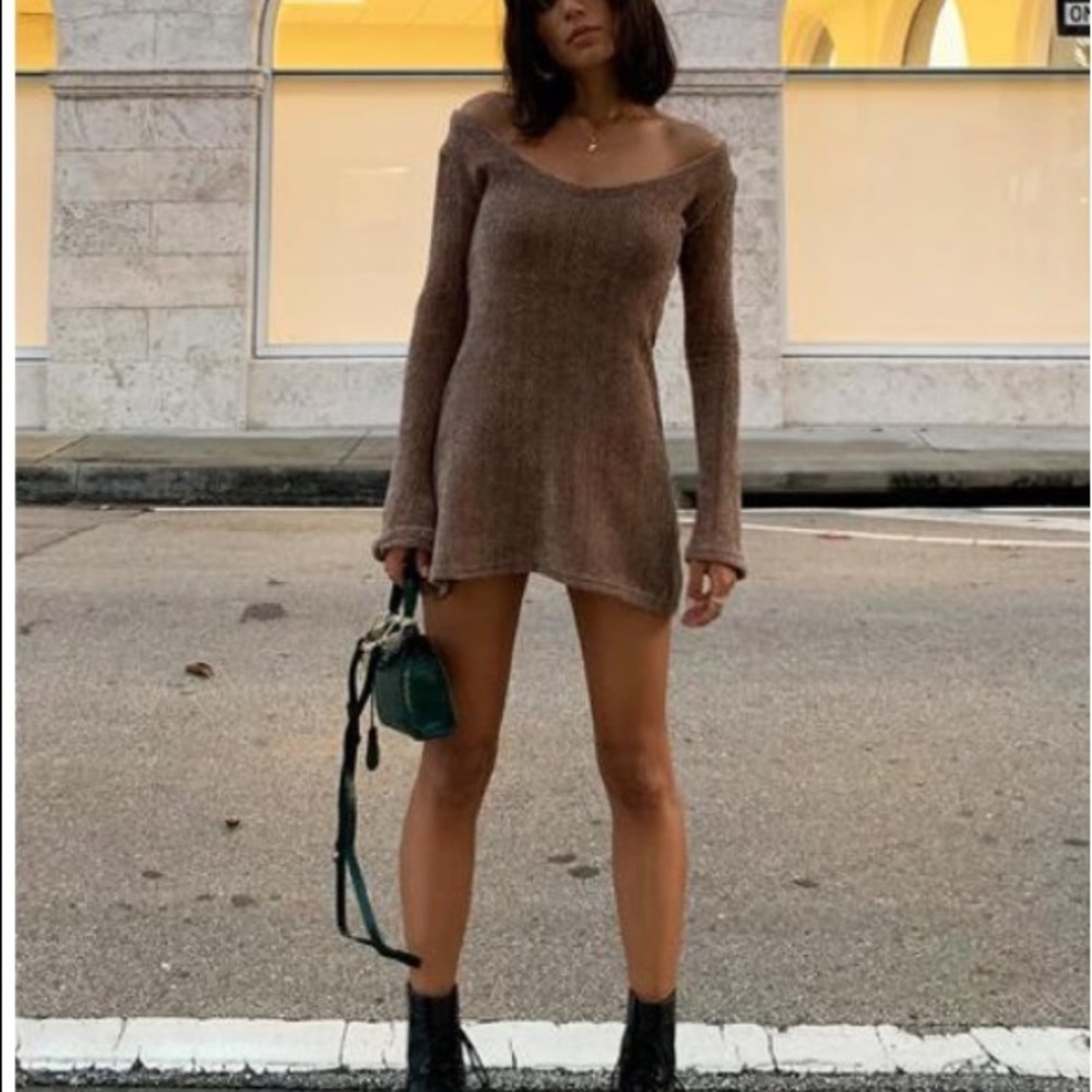 Princess Polly Boho Babe Mini Dress in Mocha